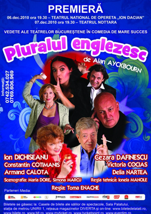 Tragi-comedia Pluralul Englezesc, in premiera la Bucuresti