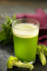 Spinach and broccoli smoothie --- Image by © Lawton/photocuisine/Corbis