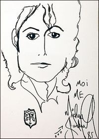 Michael Jackson si-a desenat numeroase autoportrete