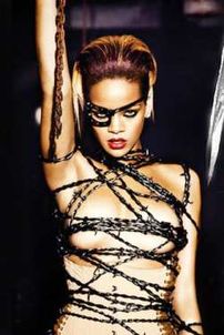 Rihanna face topless