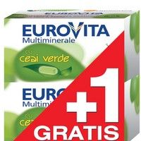 Eurovita Multiminerale cu extract de Ceai Verde 1+1