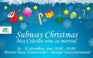 Mos Craciun vine cu Metroul la Subway Christmas