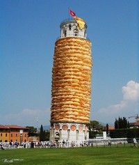 Turnul din pizza la Bucharest Food Festival