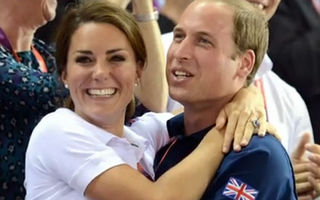 Prinţul William şi Kate Middleton, îmbrăţişaţi la Olimpiadă - VIDEO