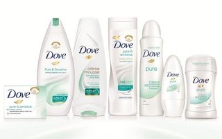 Noua gamă Dove Pure & Sensitive, special creată pentru pielea sensibilă