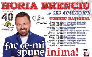 Horia Brenciu se pregăteşte de turneul naţional „Fac ce-mi spune inima“