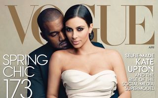 Vogue, criticată pentru coperta cu Kim Kardashian şi Kanye West