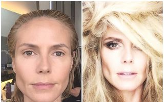 Transformare incredibilă: Cum arată Heidi Klum înainte şi după machiaj