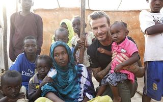 David Beckham a vizitat o tabără de refugiaţi