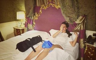 Catrinel Menghia, imobilizată la pat după o accidentare la schi