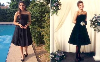 Emoţionant. O tânără poartă rochia de bal a mamei sale 25 de ani mai târziu