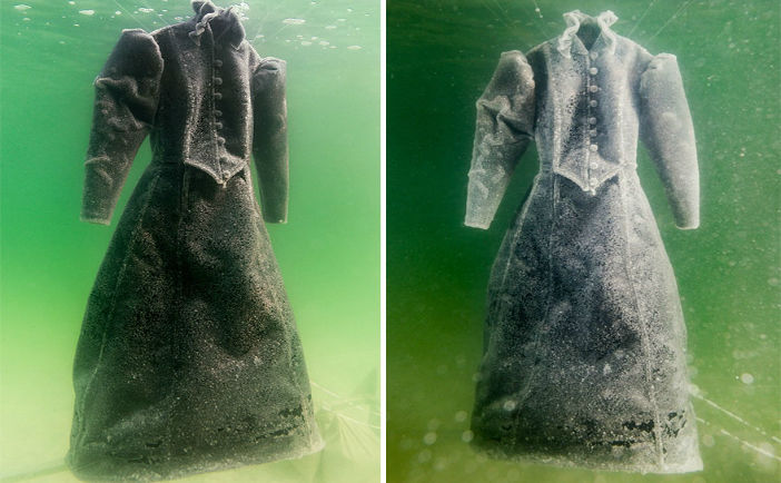 Rochie scufundata in Marea Moarta