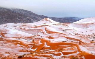 A nins în Sahara! Imaginile bizare au uimit întreaga lume