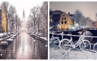 Cum arată Amsterdam sub zăpadă? 13 fotografii reușite