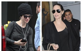 Negru pe linie: Iubita lui Brad Pitt are acelaşi stil ca Angelina Jolie