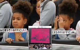 Blue Ivy, fiica lui Beyonce, dezgustată de imaginile sexy de la concertul părinților săi