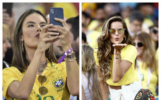 Fetele în galben cuceresc Cupa Mondială: Iubitele fotbaliştilor brazilieni fac show în tribune!