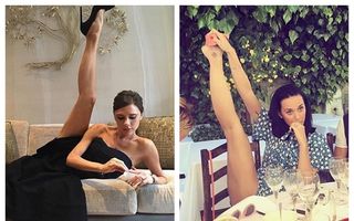 Fetelor, piciorul sus! Trendul ciudat pe care îl urmează vedetele pe Instagram
