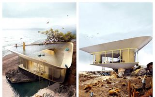 Proiect avangardist de locuință: Casa cu piscină pe acoperiș, ideea unui arhitect cu imaginație