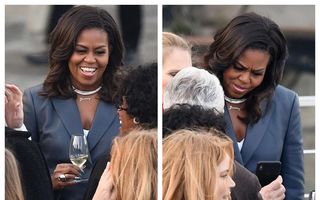 Momentul în care Michelle Obama află că arde Notre-Dame: Soția lui Barack Obama se afla într-o croazieră pe Senna - FOTO