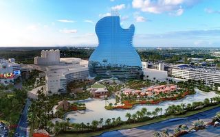 Hotelul în formă de chitară, atracția verii în Florida: Ieși din cameră direct la concert!