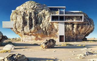 Casă de piatră: Vila din stâncă, proiectul spectaculos al unui arhitect genial - FOTO
