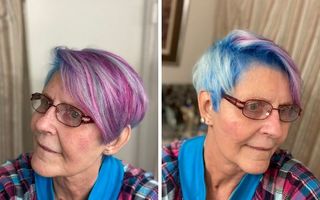 Provocarea unei bunicuțe a devenit virală: Toate prietenele ei și-au vopsit părul în culorile curcubeului