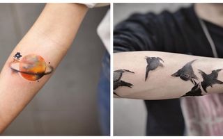 Tatuajele pictură. 34 de modele care par desprinse dintr-un basm