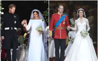Meghan Markle a întrecut-o pe Kate Middleton: Rochia ei este cea mai populară rochie de mireasă a deceniului. A lui Kate este pe locul 2