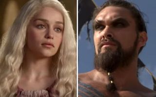 Jason Momoa și Emilia Clarke se întâlnesc la reuniunea „Game of Thrones“ și recreează o scenă din film