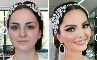 Makeup artistul care le transformă pe viitoarele mirese în adevărate prințese. 20 de imagini înainte și după