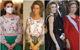 Regina Letizia a Spaniei a purtat din nou o ținută care i-a aparținut soacrei sale, Regina Sofia: O rochie Valentino din 1977