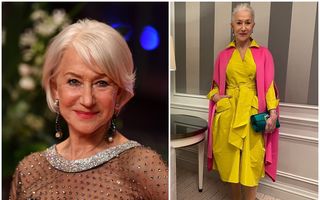 Helen Mirren, o fashionistă de 76 de ani: Actrița a purtat o ținută spectaculoasă la premiera noului său film
