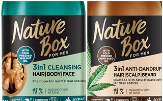 Din grijă pentru bărbați și planetă, noua gamă Nature Box 3în1 pentru bărbați oferă cea mai bună îngrijire pentru păr, barbă și piele