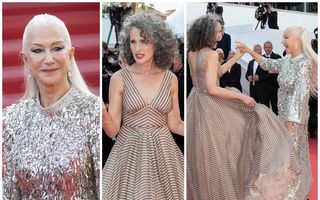 Din vechea generație, dar mai tinere ca niciodată: Helen Mirren și Andie MacDowell au dansat pe covorul roșu de la Cannes