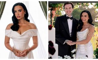 Cum a arătat Demi Lovato în ziua nunții ei în 2 rochii de mireasă spectaculoase. FOTO