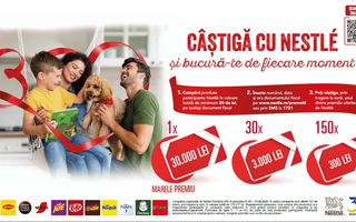 Nestlé România anunță o nouă ediție aniversară a campaniei cu premii pentru consumatori: „Câștigă cu Nestlé și bucură-te de fiecare moment"
