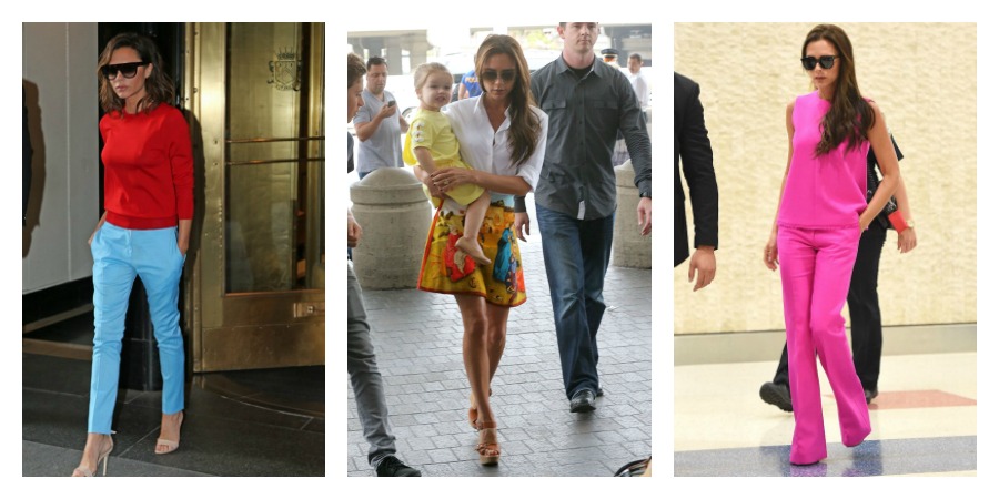 Victoria Beckham, 3 ţinute chic neaşteptate. Fără negru!