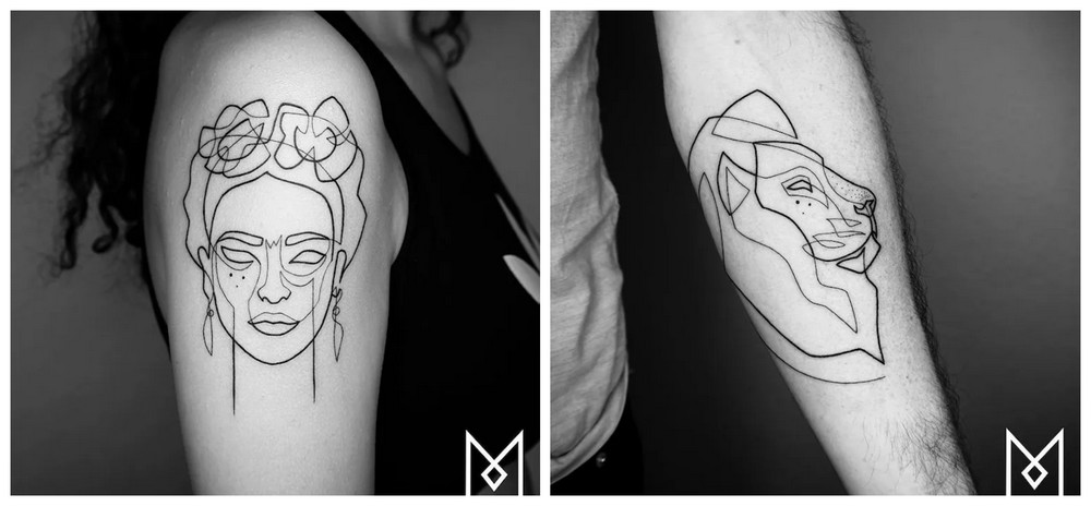 Tatuaje minimaliste realizate dintr-o singură linie continuă. 17 idei din care să te inspiri
